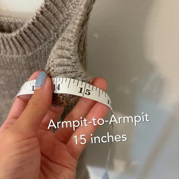 Sweater Cropped Ruffle Tank Top gray/brown NWT - Picture 8 of 9